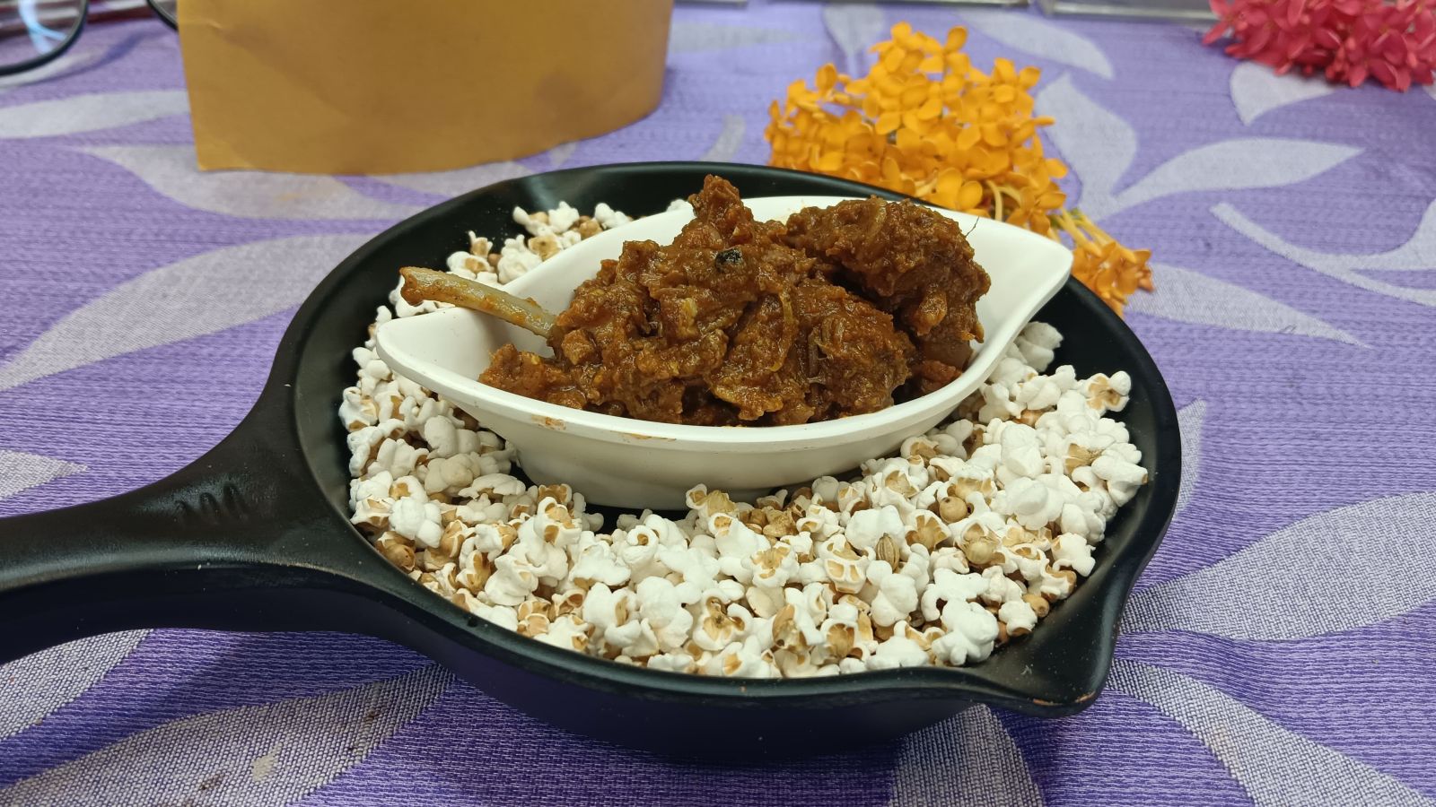 Sorghum Lia with Mutton Curry